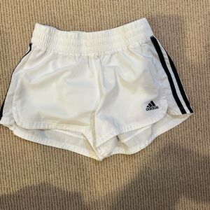 Adidas White Shorts with Black Accents